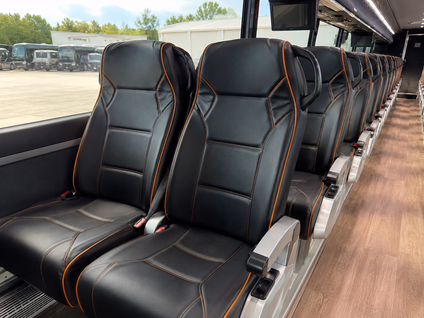 westland charter bus rental interior